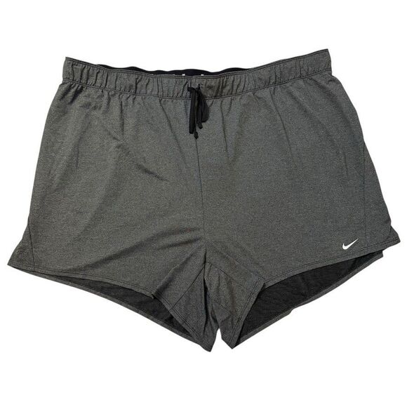Nike Dri-Fit Women’s 3XL Dark Gray Running Training Shorts  Sport Adjustable - Picture 1 of 4
